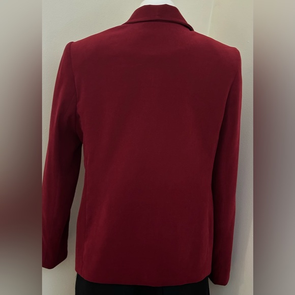 Karen Scott Red Zip Collared & Pockets Shoulder Pads Fully Lined S 12 Zip Front. - Picture 5 of 15